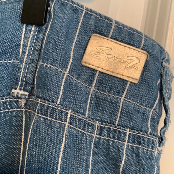 Seven7 Wide Leg Striped Jeans - Picture 4 of 7